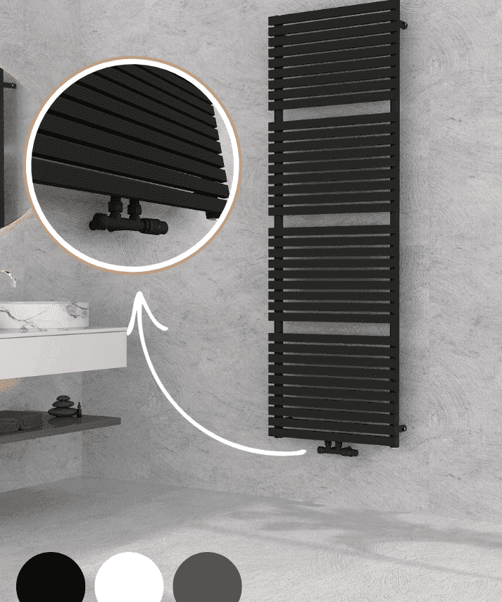 Badheizkörper & Handtuchheizkörper Mittel- Seitenanschluss