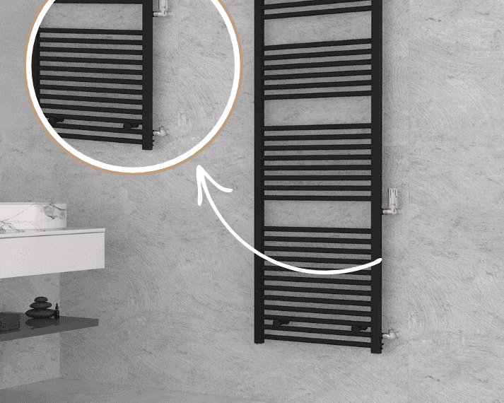 Badheizkörper schwarz – Hera Handtuchheizkörper in mattem Schwarz