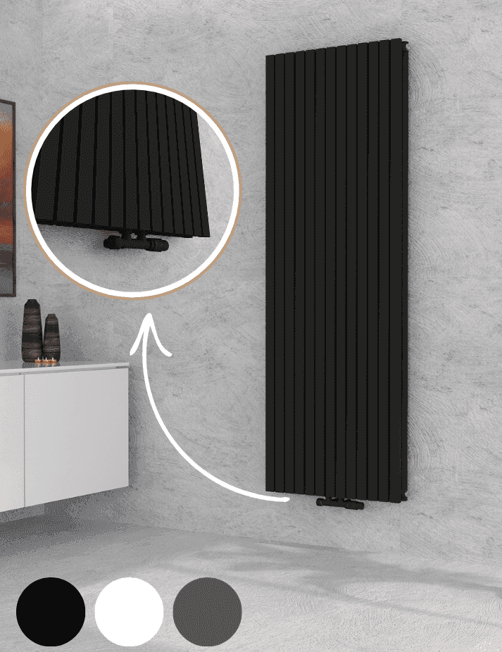 Moderner Designheizkörper Demeter vertikal von BadWärme24