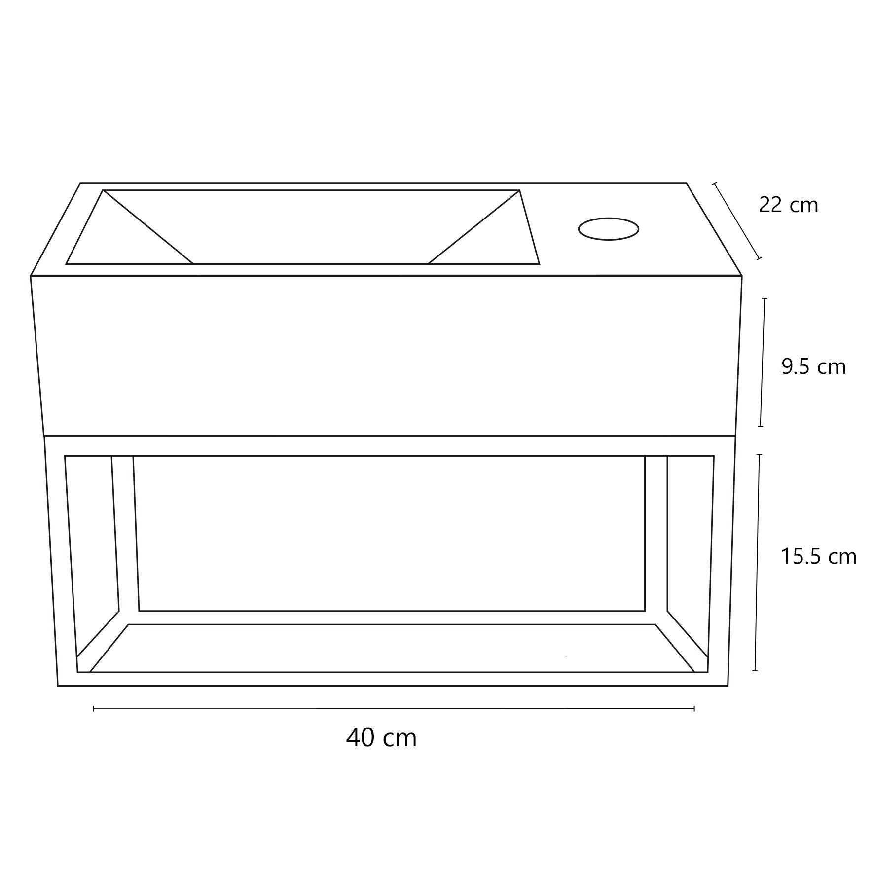 Hängewaschbecken Handwaschbecken CB 400 für Moderne Badezimmer Weiß