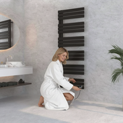 Elektro Handtuchheizkörper Badheizkörper Eos Elektrisch in schwarz - Hauptansicht